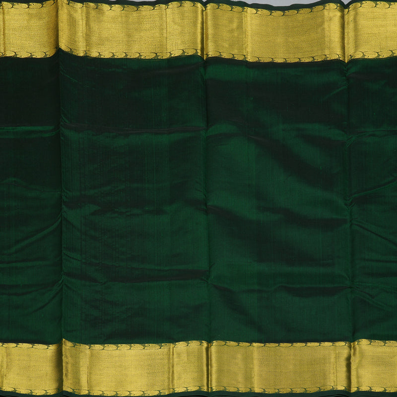 Hayagrivas Bottle Green Pure Silk Cotton Saree SSCBF14D3-12