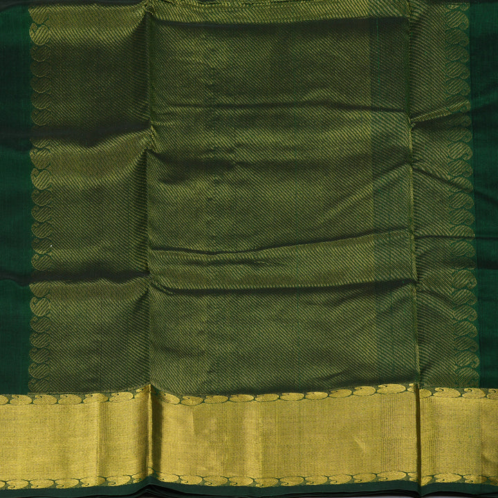 Hayagrivas Bottle Green Pure Silk Cotton Saree SSCBF14D3-12
