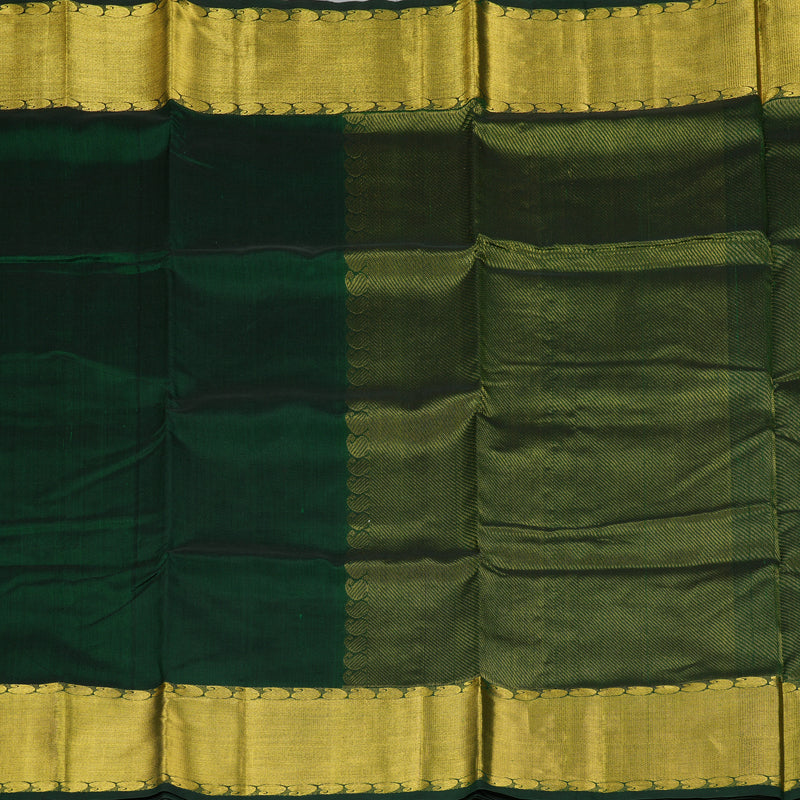 Hayagrivas Bottle Green Pure Silk Cotton Saree SSCBF14D3-12