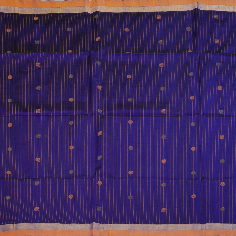 Hayagrivas Royal Blue Kora Silk Cotton Saree SSCBF14D5-1