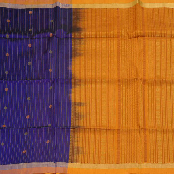 Hayagrivas Royal Blue Kora Silk Cotton Saree SSCBF14D5-1