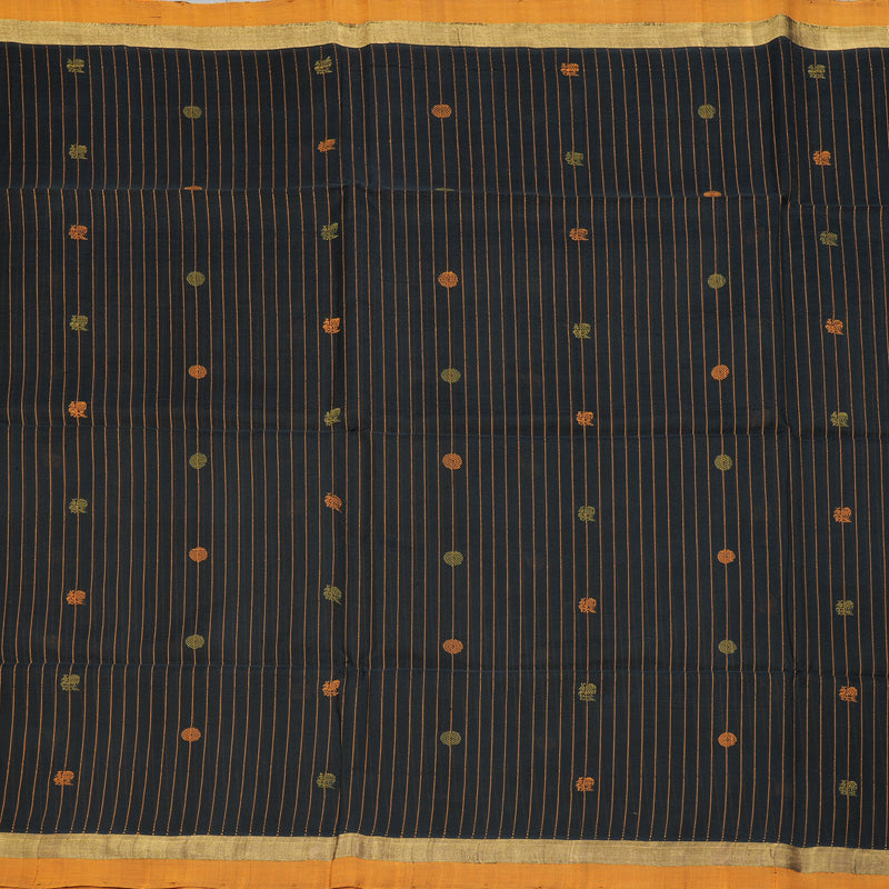 Hayagrivas Black Kora Silk Cotton Saree SSCBF14D5-5
