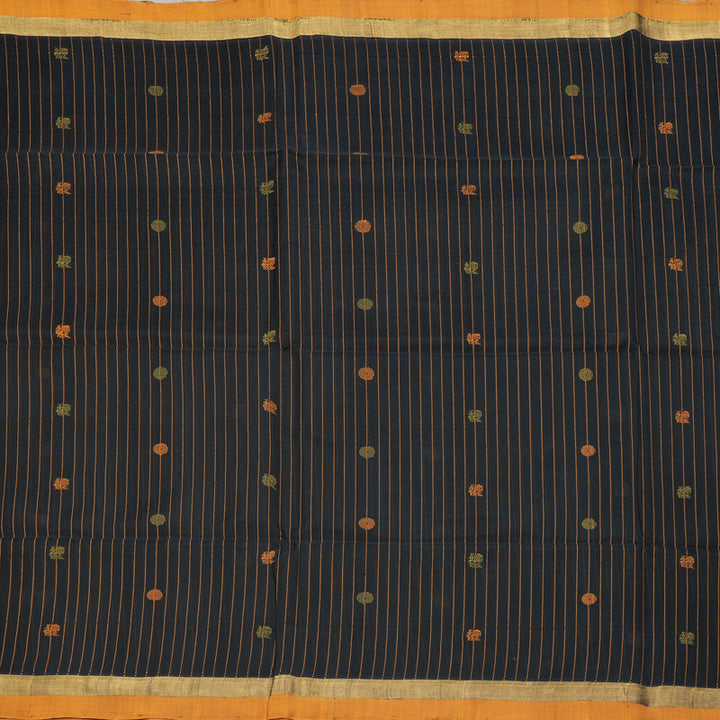 Hayagrivas Black Kora Silk Cotton Saree SSCBF14D5-5