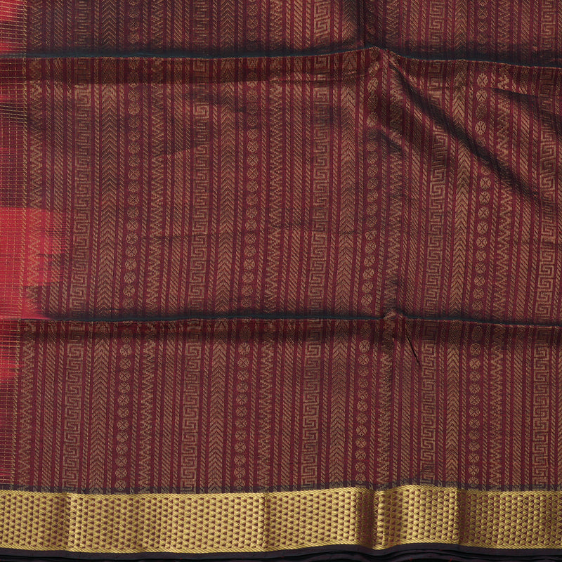 Hayagrivas Red Kora Silk Cotton Saree SSCBF14D6-11