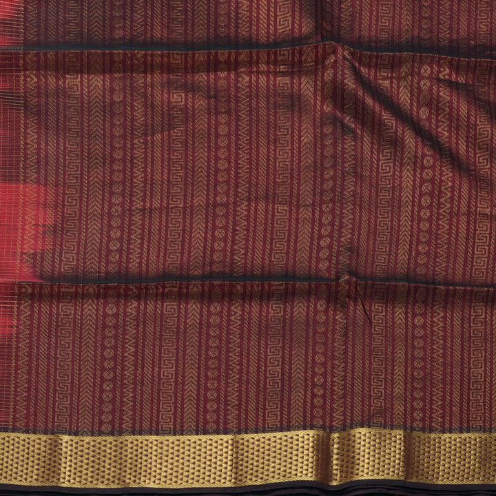Hayagrivas Red Kora Silk Cotton Saree SSCBF14D6-11