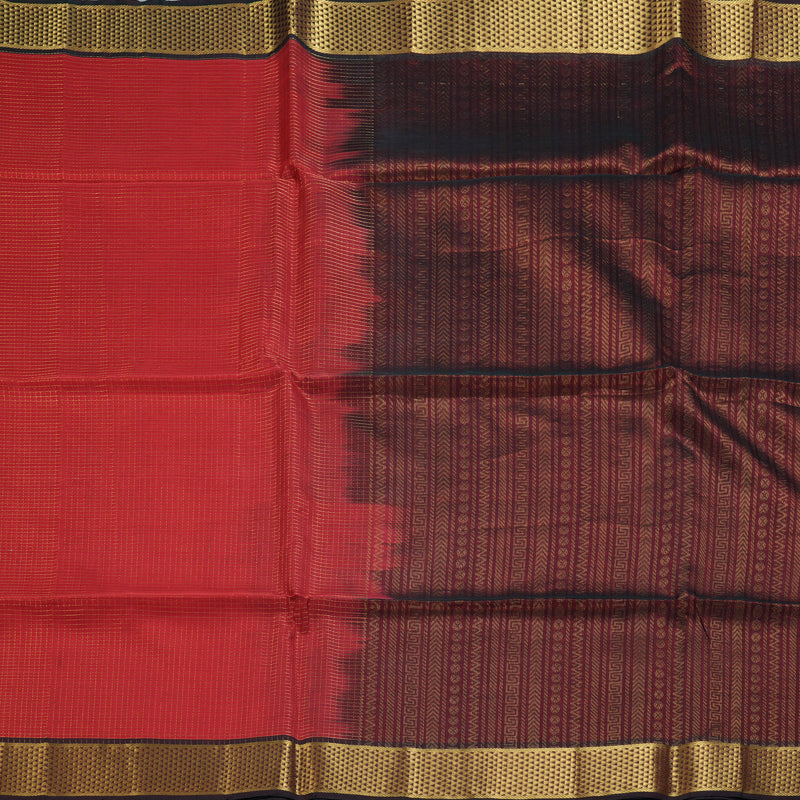 Hayagrivas Red Kora Silk Cotton Saree SSCBF14D6-11