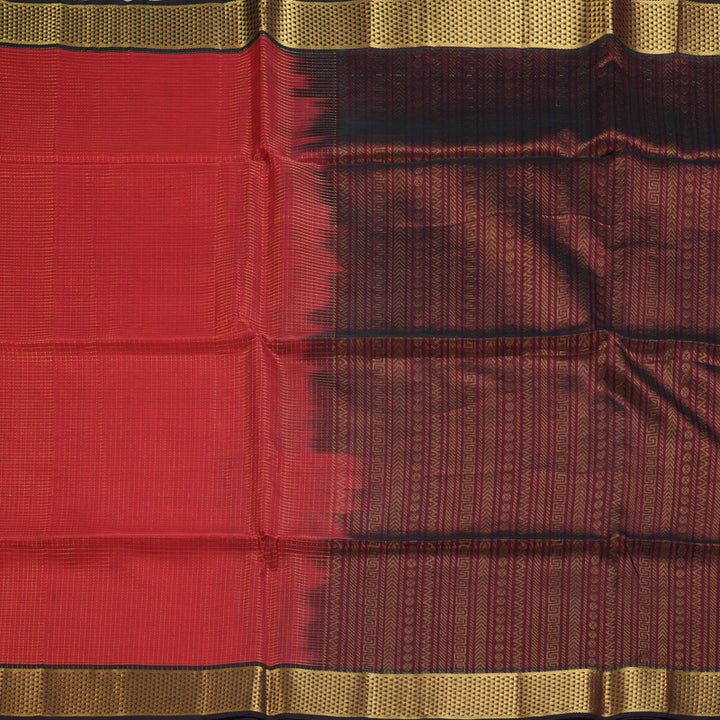 Hayagrivas Red Kora Silk Cotton Saree SSCBF14D6-11