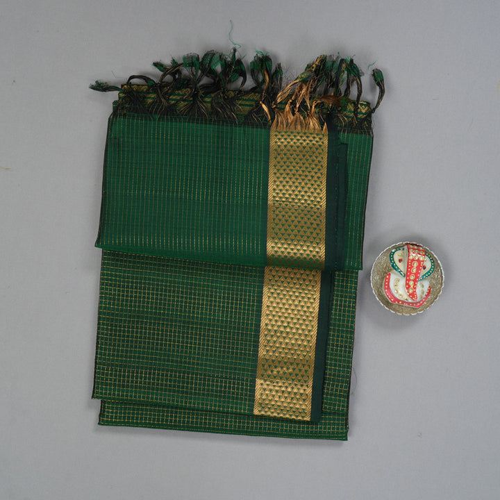 Hayagrivas Bottle Green Kora Silk Cotton Saree SSCBF14D6-15
