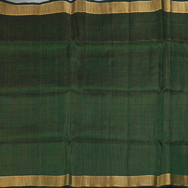 Hayagrivas Bottle Green Kora Silk Cotton Saree SSCBF14D6-15