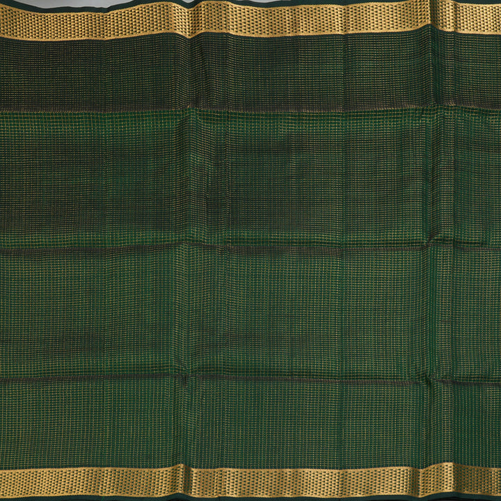 Hayagrivas Bottle Green Kora Silk Cotton Saree SSCBF14D6-15