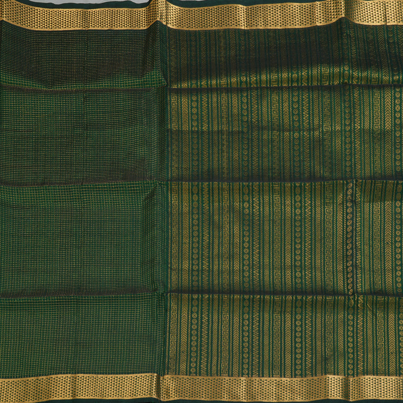 Hayagrivas Bottle Green Kora Silk Cotton Saree SSCBF14D6-15
