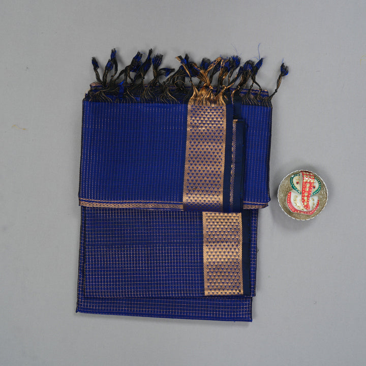 Hayagrivas Royal Blue Kora Silk Cotton Saree SSCBF14D6-21