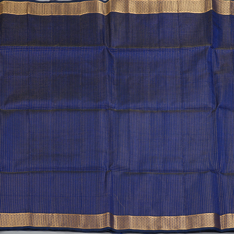 Hayagrivas Royal Blue Kora Silk Cotton Saree SSCBF14D6-21