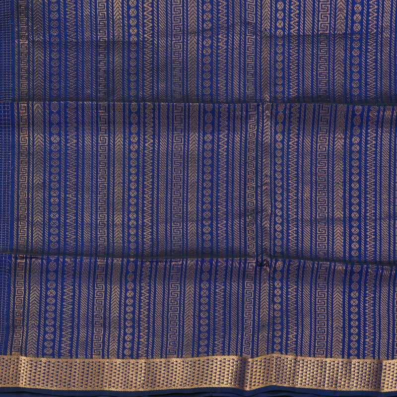 Hayagrivas Royal Blue Kora Silk Cotton Saree SSCBF14D6-21