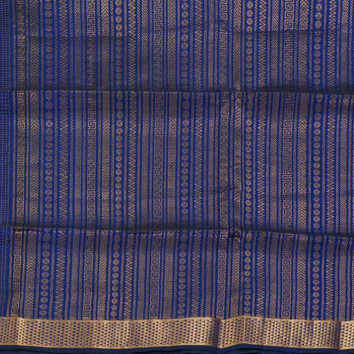 Hayagrivas Royal Blue Kora Silk Cotton Saree SSCBF14D6-21