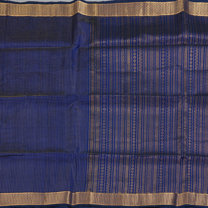 Hayagrivas Royal Blue Kora Silk Cotton Saree SSCBF14D6-21