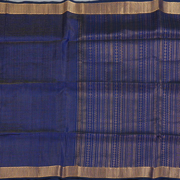 Hayagrivas Royal Blue Kora Silk Cotton Saree SSCBF14D6-21