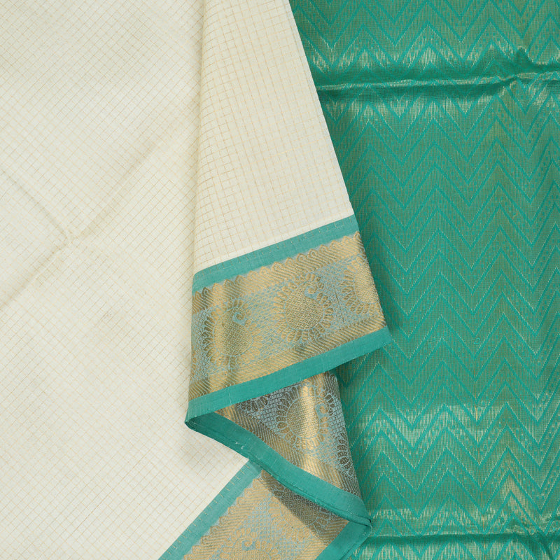Hayagrivas Half White Kora Silk Cotton Saree SSCBF14D6-23