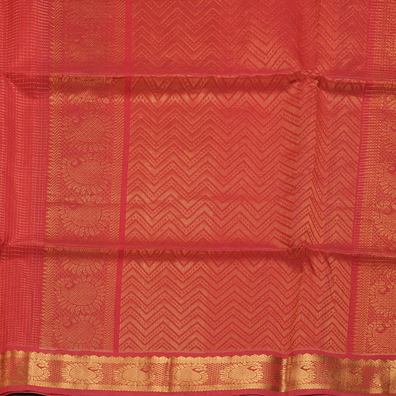 Hayagrivas Reddish-Orange Kora Silk Cotton Saree SSCBF14D6-27