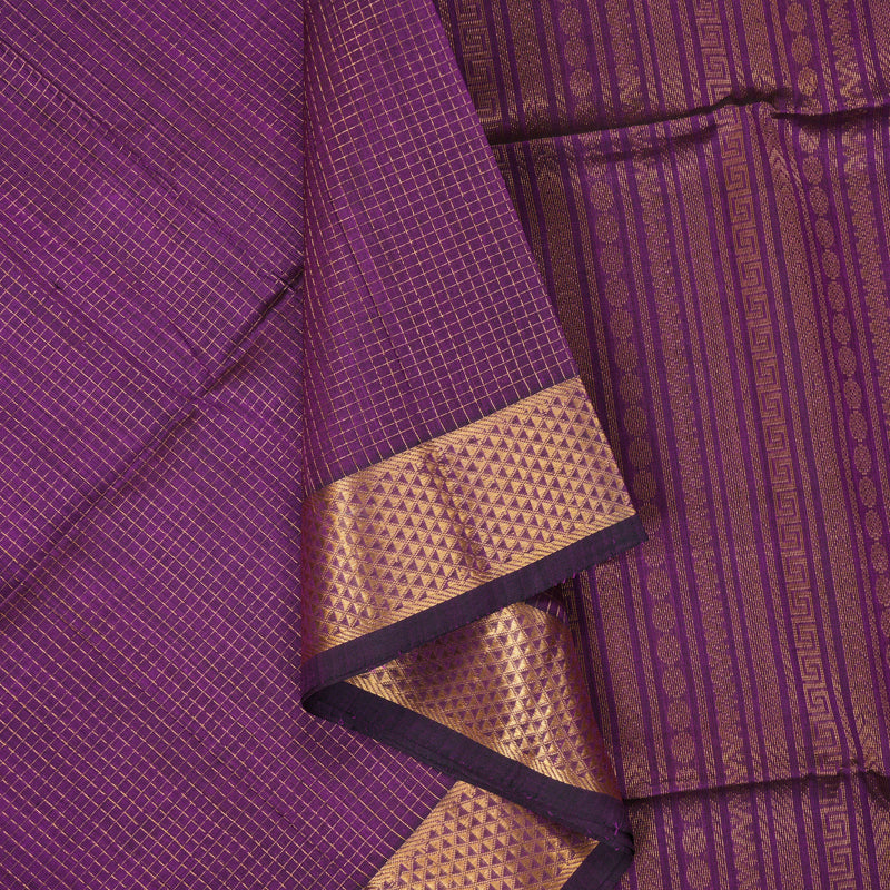 Hayagrivas Purple Kora Silk Cotton Saree SSCBF14D6-28