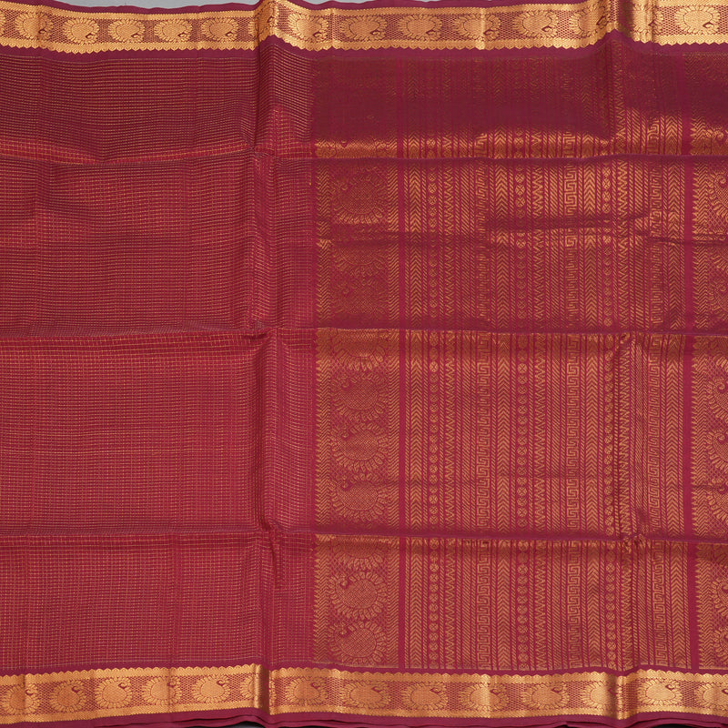 Hayagrivas Maroon Kora Silk Cotton Saree SSCBF14D6-4