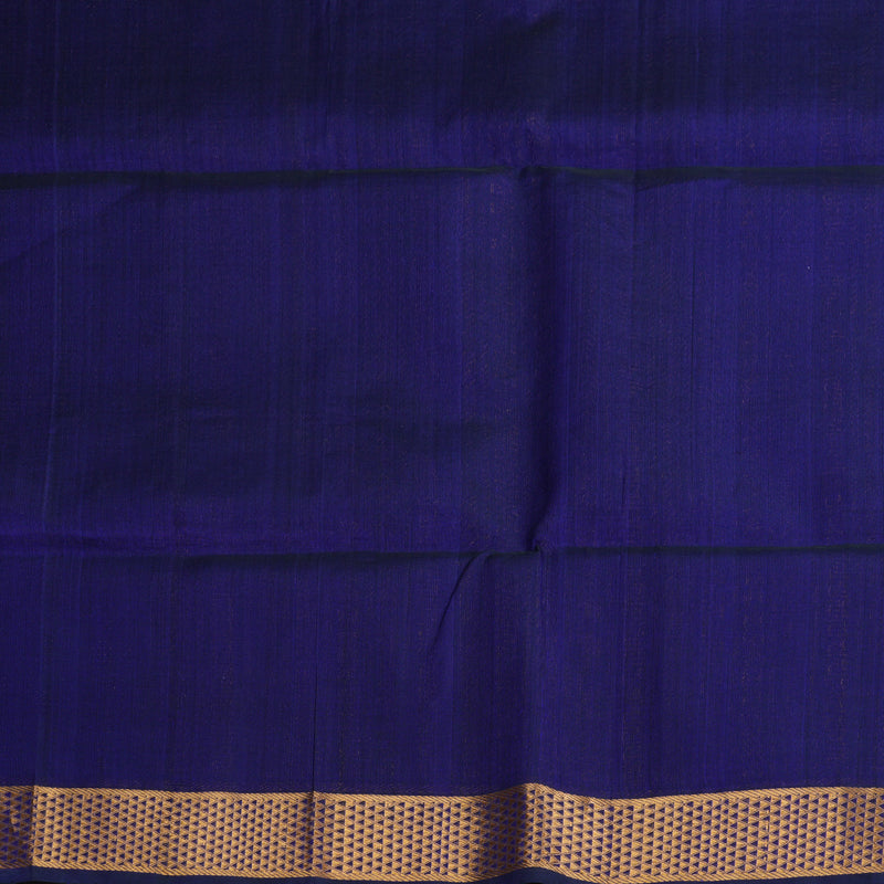 Hayagrivas Purplish-Blue Kora Silk Cotton Saree SSCBF14D6-46