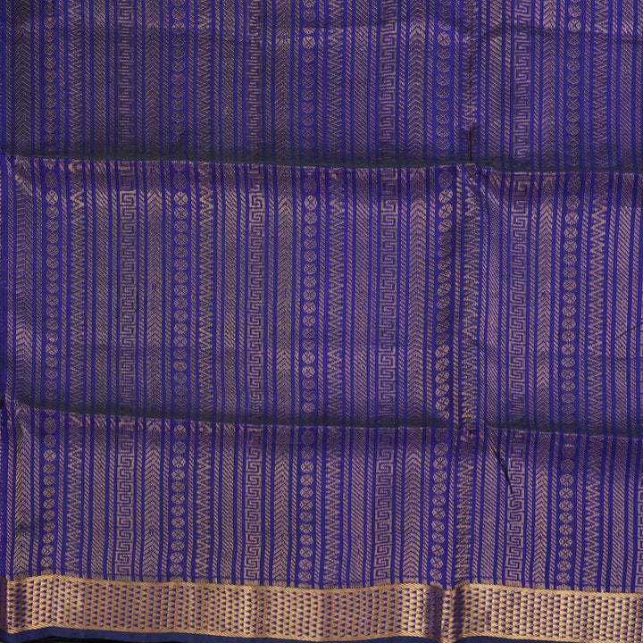 Hayagrivas Purplish-Blue Kora Silk Cotton Saree SSCBF14D6-46