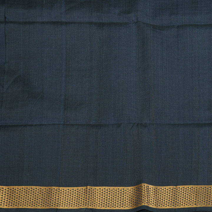 Hayagrivas Dark Grey Kora Silk Cotton Saree SSCBF14D6-7