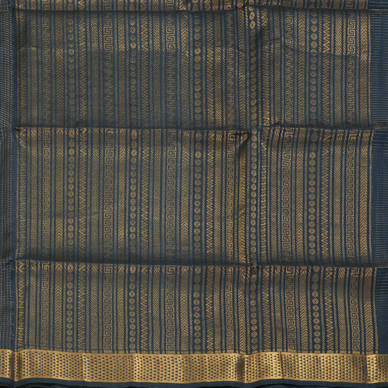 Hayagrivas Dark Grey Kora Silk Cotton Saree SSCBF14D6-7