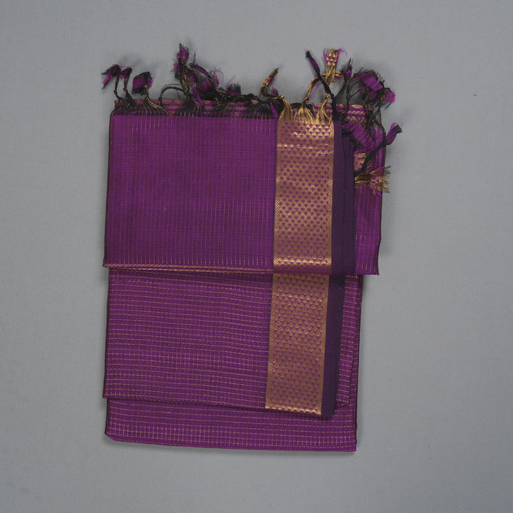 Hayagrivas Purple Kora Silk Cotton Saree SSCBF14D6-8
