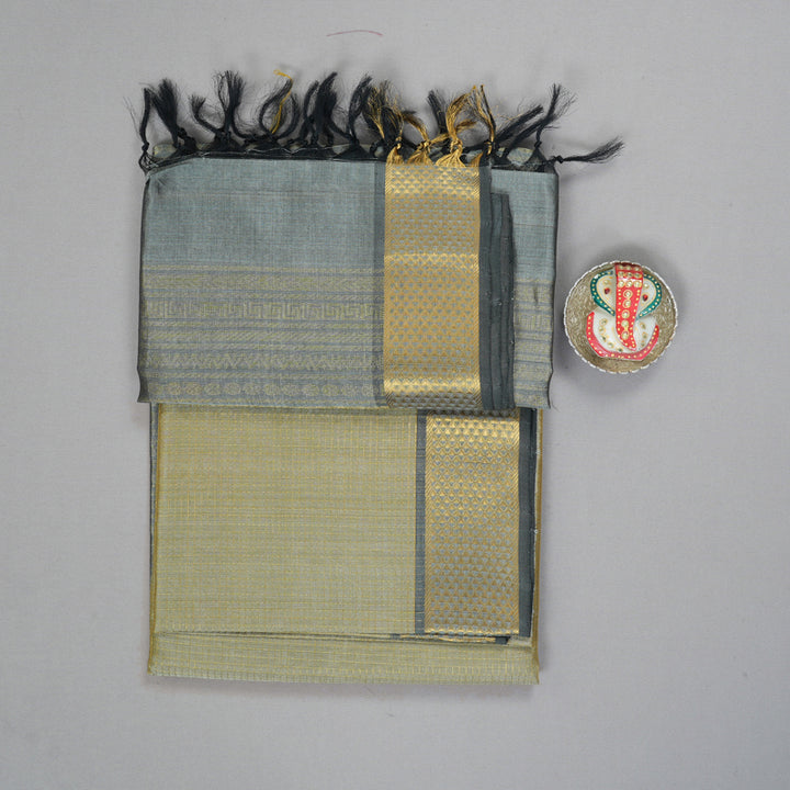 Hayagrivas Beige Kora Silk Cotton Saree SSCBF14D6-9