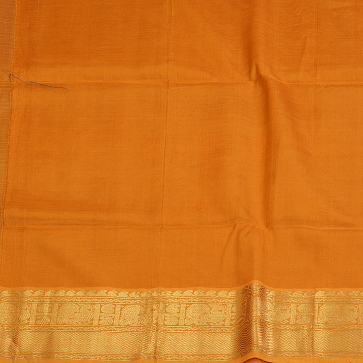 Hayagrivas Dust Orange Kora Silk Cotton Saree SSCBF14D7-2