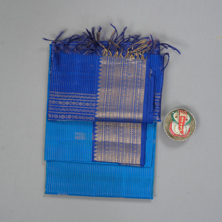 Hayagrivas MS Blue Kora Silk Cotton Saree SSCBF14D7-3