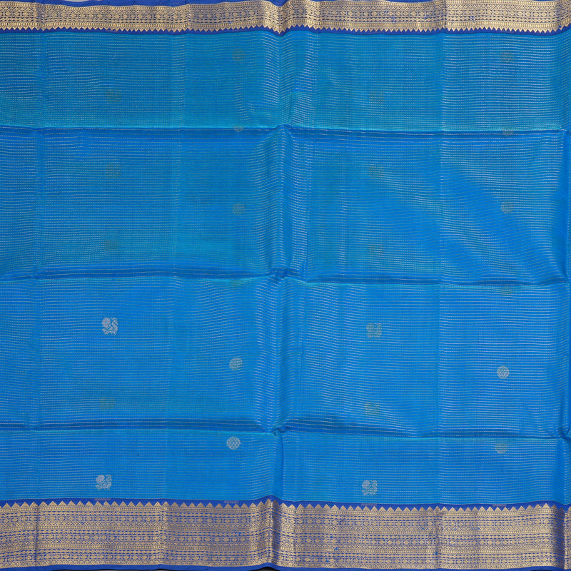 Hayagrivas MS Blue Kora Silk Cotton Saree SSCBF14D7-3