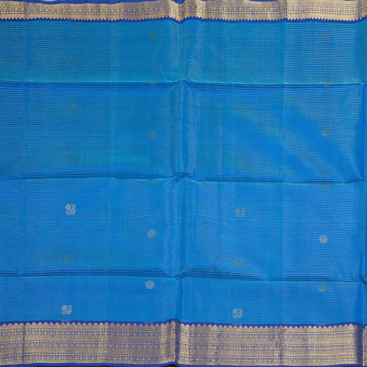 Hayagrivas MS Blue Kora Silk Cotton Saree SSCBF14D7-3