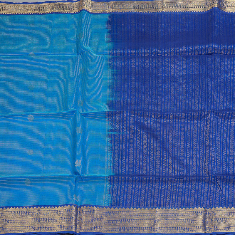 Hayagrivas MS Blue Kora Silk Cotton Saree SSCBF14D7-3