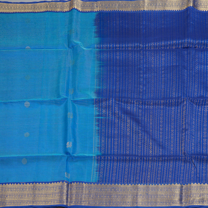 Hayagrivas MS Blue Kora Silk Cotton Saree SSCBF14D7-3
