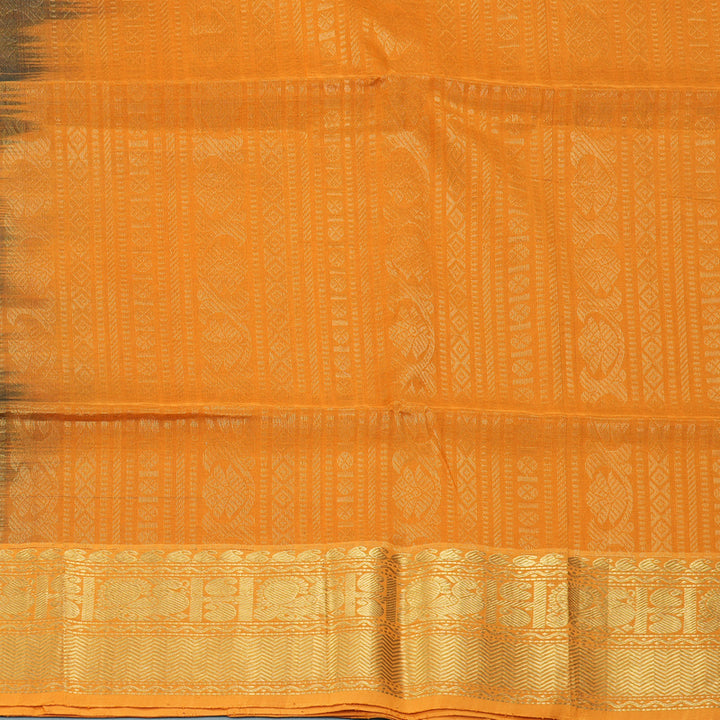 Hayagrivas Metallic Gold Kora Silk Cotton Saree SSCBF14D7-4