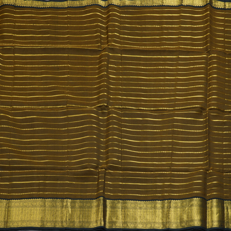 Hayagrivas Mehandi Green Kora Silk Cotton Saree SSCBF14D7-9