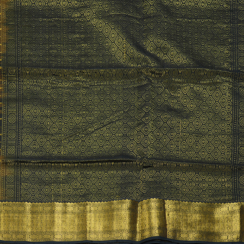 Hayagrivas Mehandi Green Kora Silk Cotton Saree SSCBF14D7-9