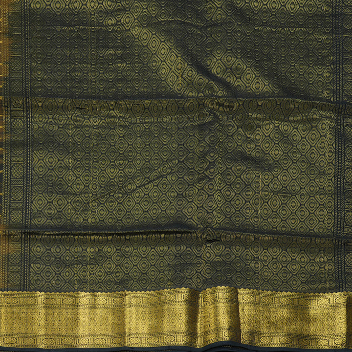 Hayagrivas Mehandi Green Kora Silk Cotton Saree SSCBF14D7-9