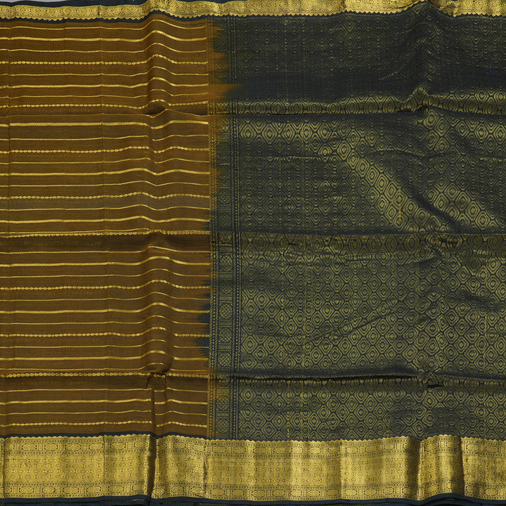 Hayagrivas Mehandi Green Kora Silk Cotton Saree SSCBF14D7-9