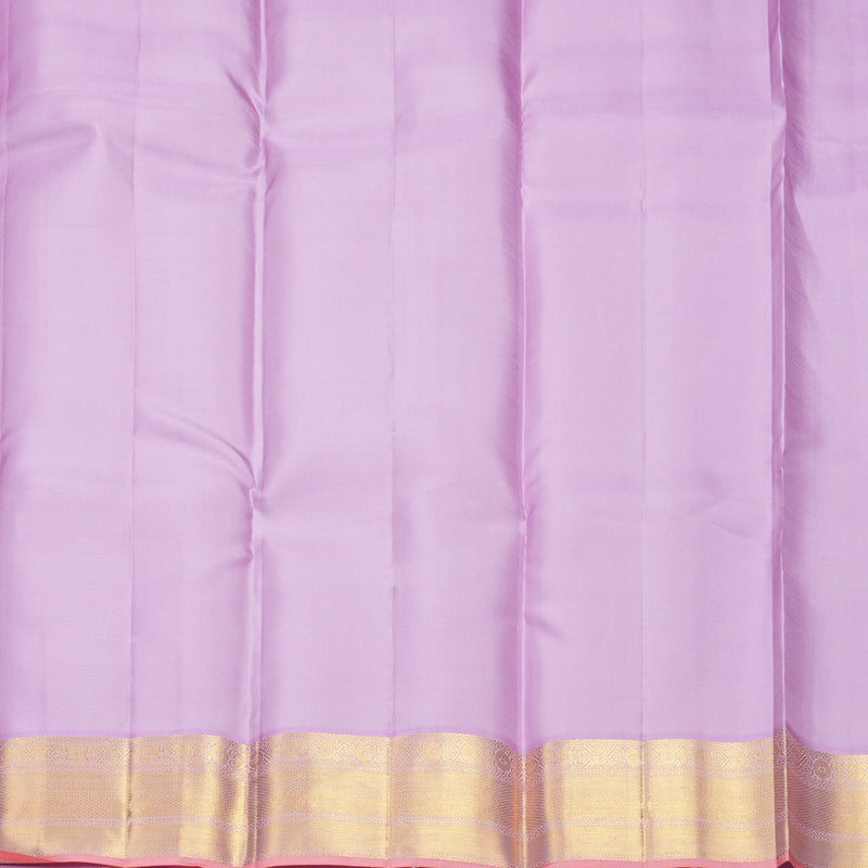 Hayagrivas Handloom Burgundy Kanjivaram Silk Saree with Lilac Border SSCBF152H26-6