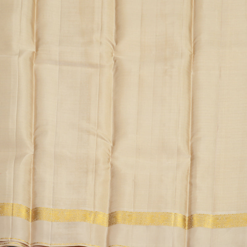 Hayagrivas Handloom Pastel Stripes Kanjivaram Silk Saree with Sandal Beige Border SSCBF152H4-1