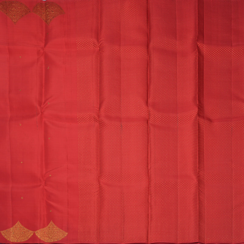 Hayagrivas Handloom Red Kanjivaram Silk Saree SSCBF152H9-1