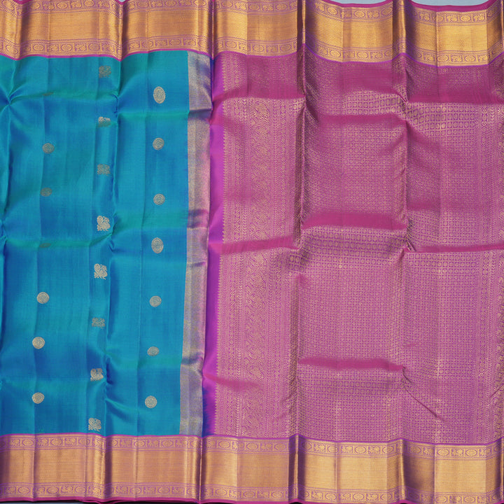 Hayagrivas Handloom Mayilkazhuthu Kanjivaram Silk Saree with Purple Border SSCBF153H12-5