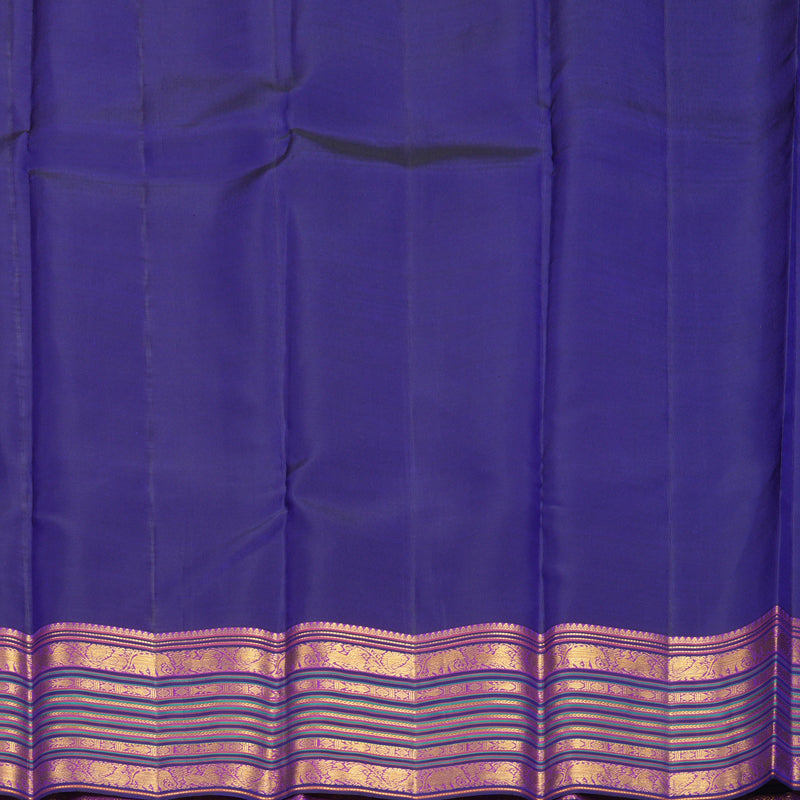 Hayagrivas Handloom MS Blue Kanjivaram Silk Saree SSCBF153H2-5