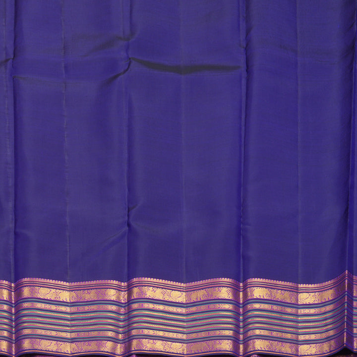 Hayagrivas Handloom MS Blue Kanjivaram Silk Saree SSCBF153H2-5