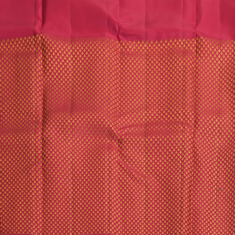 Hayagrivas Handloom Turmeric Yellow Kanjivaram Silk Saree with Red Border SSCBF153H5-1