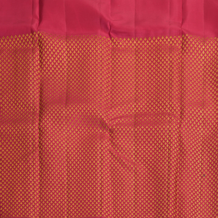 Hayagrivas Handloom Turmeric Yellow Kanjivaram Silk Saree with Red Border SSCBF153H5-1